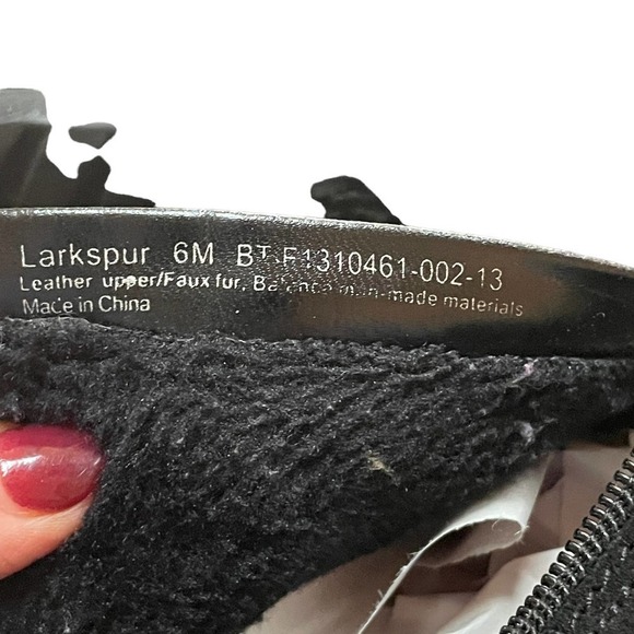 BareTraps Larkspur Black Suede Water Resistant Side-Zip Ankle Boots - Size 6 - Picture 14 of 16